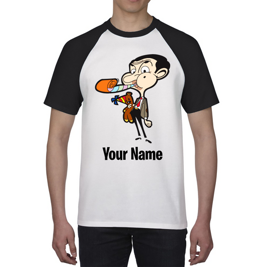 Personalised Mr. Bean Your Custom Name Baseball T Shirt