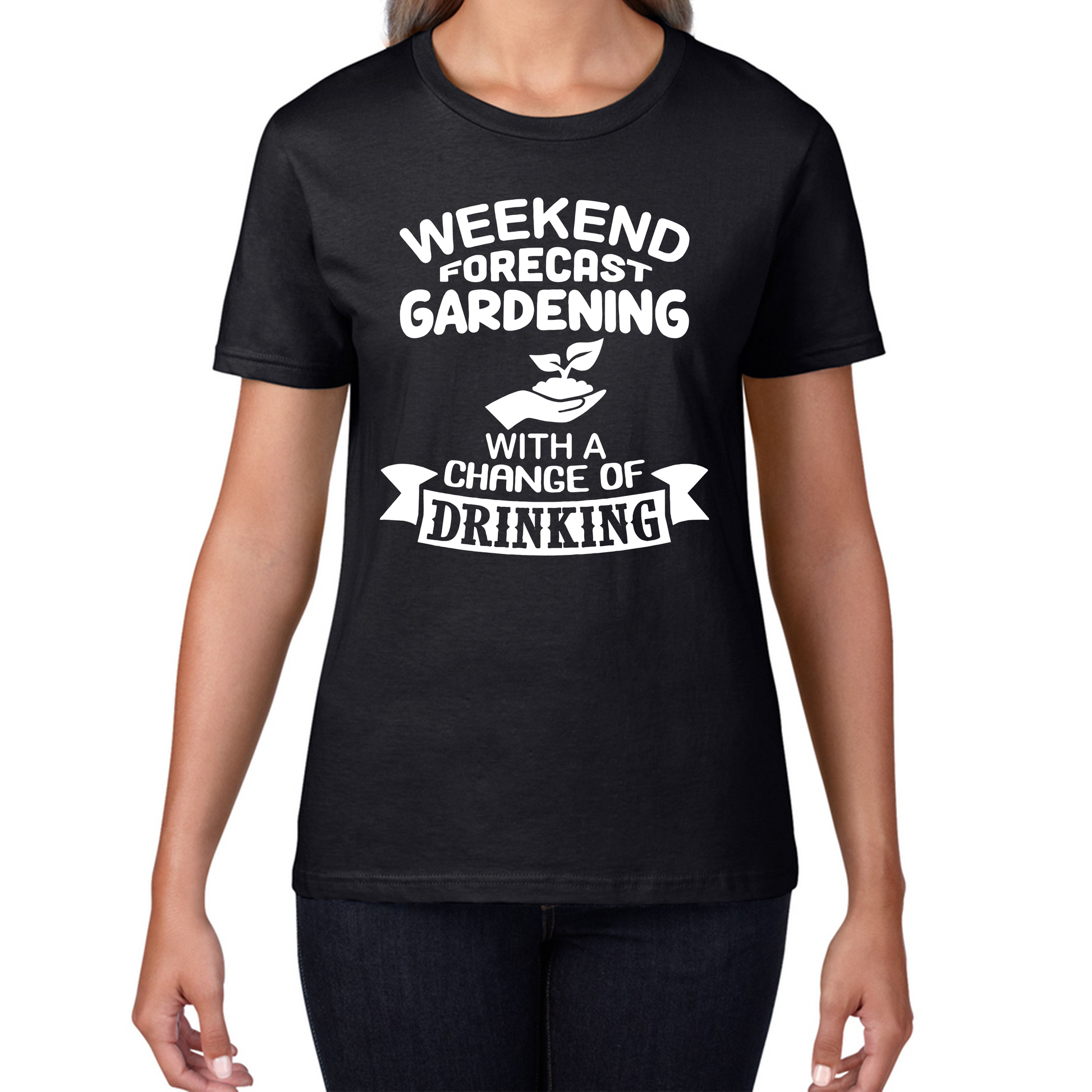 Weekend Forcast Gardening With A Change Of Drinking T Shirt