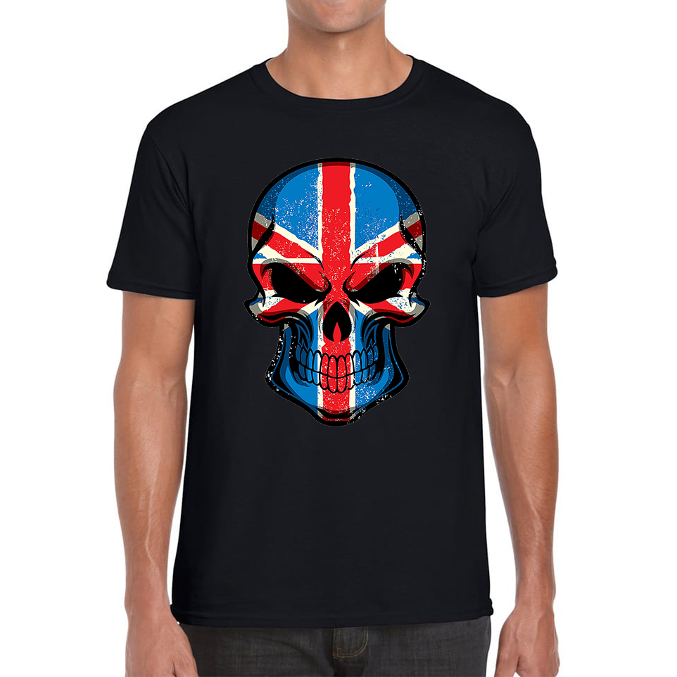 Skull Face British National Day T Shirt