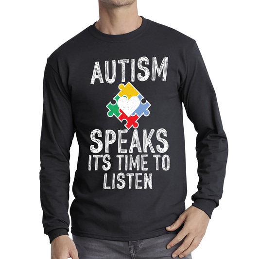 Autism Speaks It's Time To Listen Puzzle Piece T Shirt