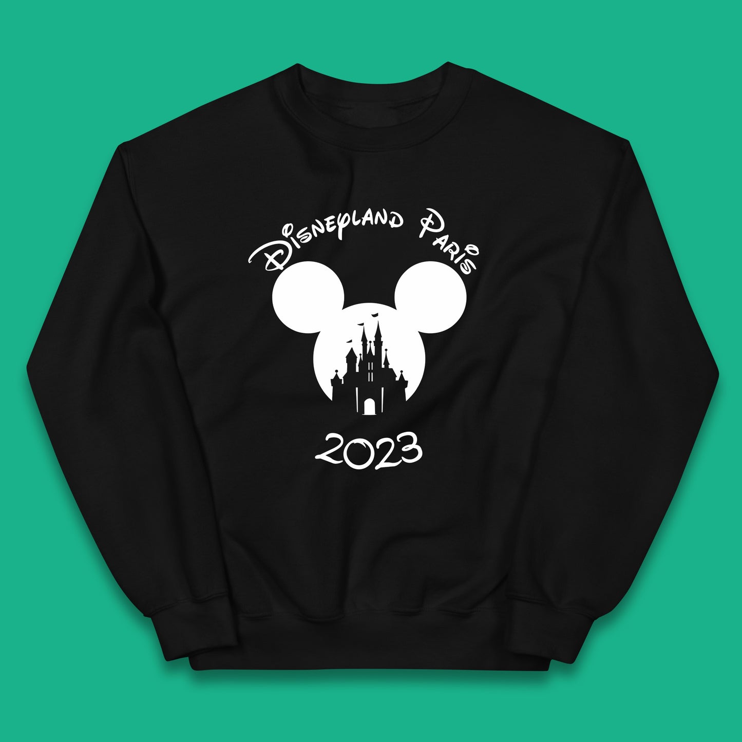 Disney Land Paris 2023 Mickey Mouse Minnie Mouse Cartoon Magical Kingdom Disney Castle Disneyland Vacation Trip Kids Jumper