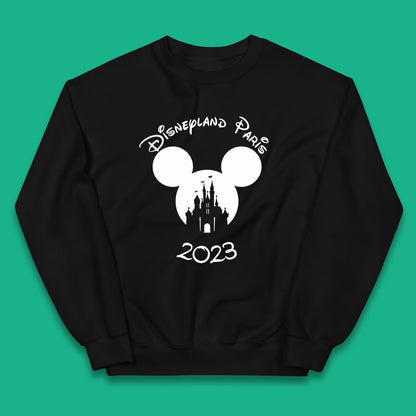 Disney Land Paris 2023 Mickey Mouse Minnie Mouse Cartoon Magical Kingdom Disney Castle Disneyland Vacation Trip Kids Jumper