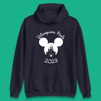 Disney Land Paris 2023 Mickey Mouse Minnie Mouse Cartoon Magical Kingdom Disney Castle Disneyland Vacation Trip Unisex Hoodie