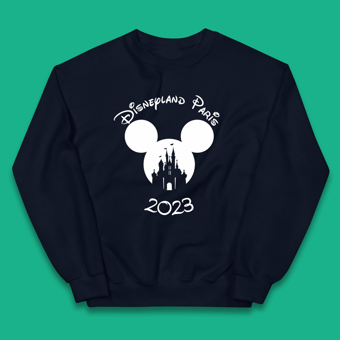 Disney Land Paris 2023 Mickey Mouse Minnie Mouse Cartoon Magical Kingdom Disney Castle Disneyland Vacation Trip Kids Jumper