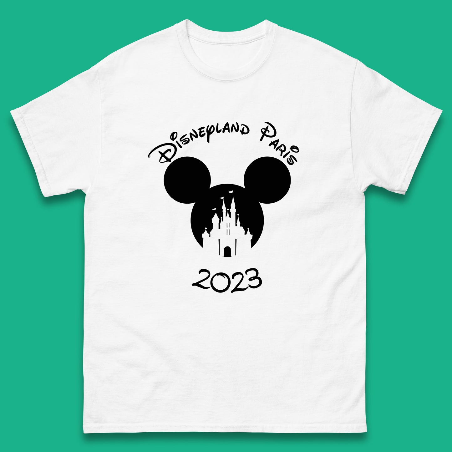 Disney Land Paris 2023 Mickey Mouse Minnie Mouse Cartoon Magical Kingdom Disney Castle Disneyland Vacation Trip Mens Tee Top