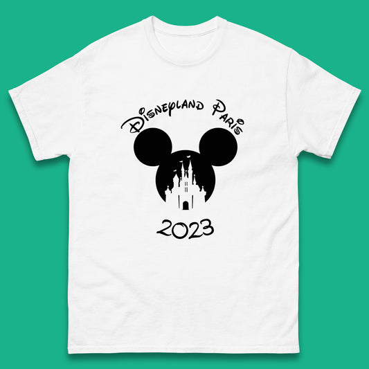 Disney Land Paris 2023 Mickey Mouse Minnie Mouse Cartoon Magical Kingdom Disney Castle Disneyland Vacation Trip Mens Tee Top