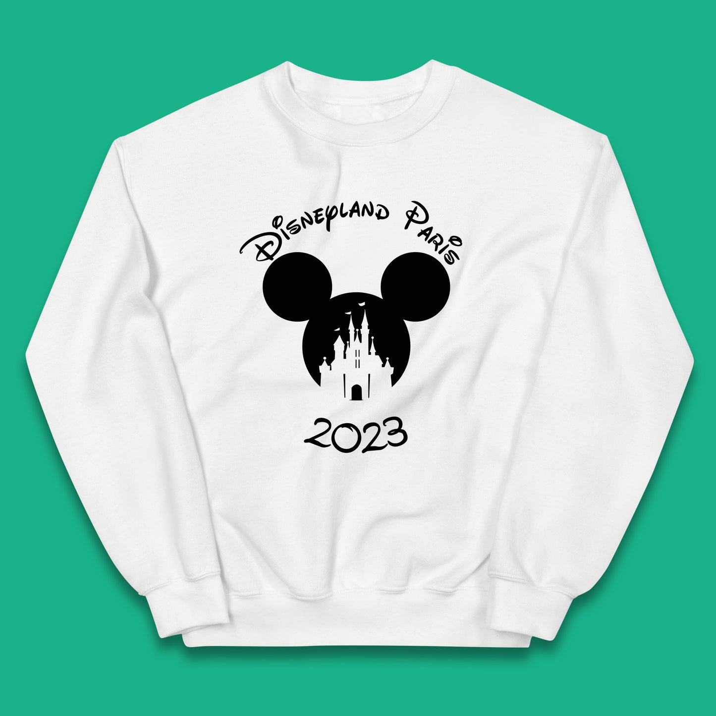 Disney Land Paris 2023 Mickey Mouse Minnie Mouse Cartoon Magical Kingdom Disney Castle Disneyland Vacation Trip Kids Jumper