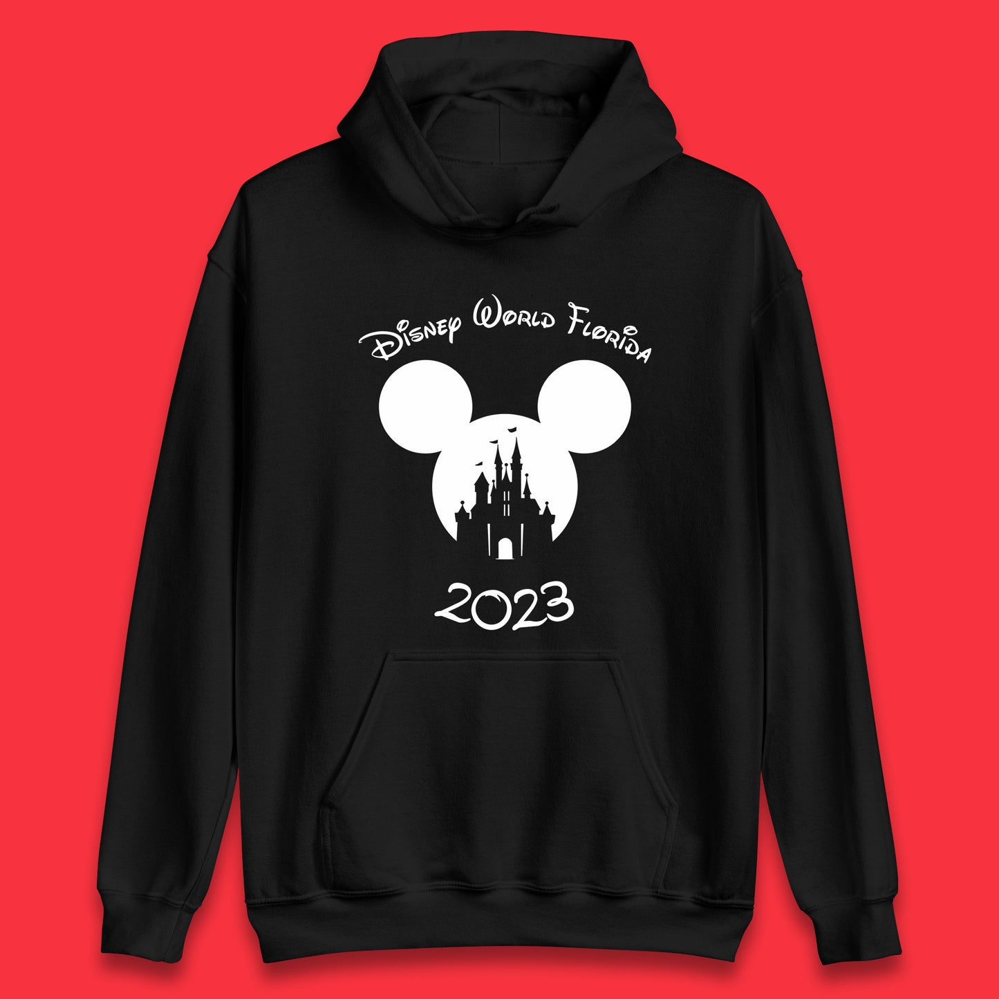 Disney World Florida 2023 Mickey Mouse Minnie Mouse Cartoon Magical Kingdom Disney Castle Disneyland Vacation Trip Unisex Hoodie