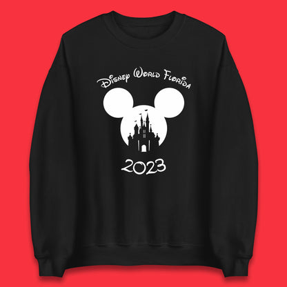 Disney World Florida 2023 Mickey Mouse Minnie Mouse Cartoon Magical Kingdom Disney Castle Disneyland Vacation Trip Unisex Sweatshirt