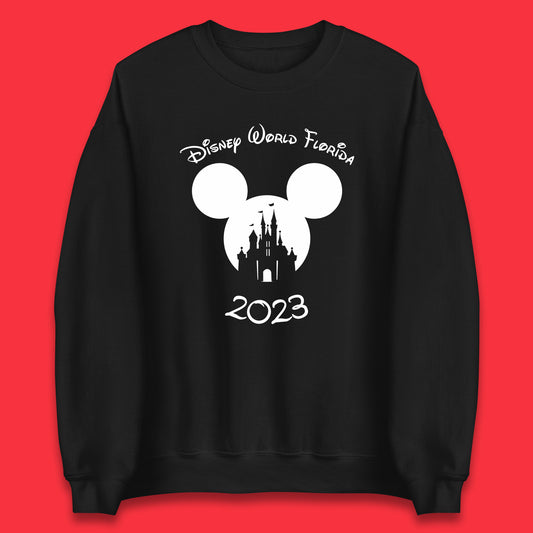 Disney World Florida 2023 Mickey Mouse Minnie Mouse Cartoon Magical Kingdom Disney Castle Disneyland Vacation Trip Unisex Sweatshirt