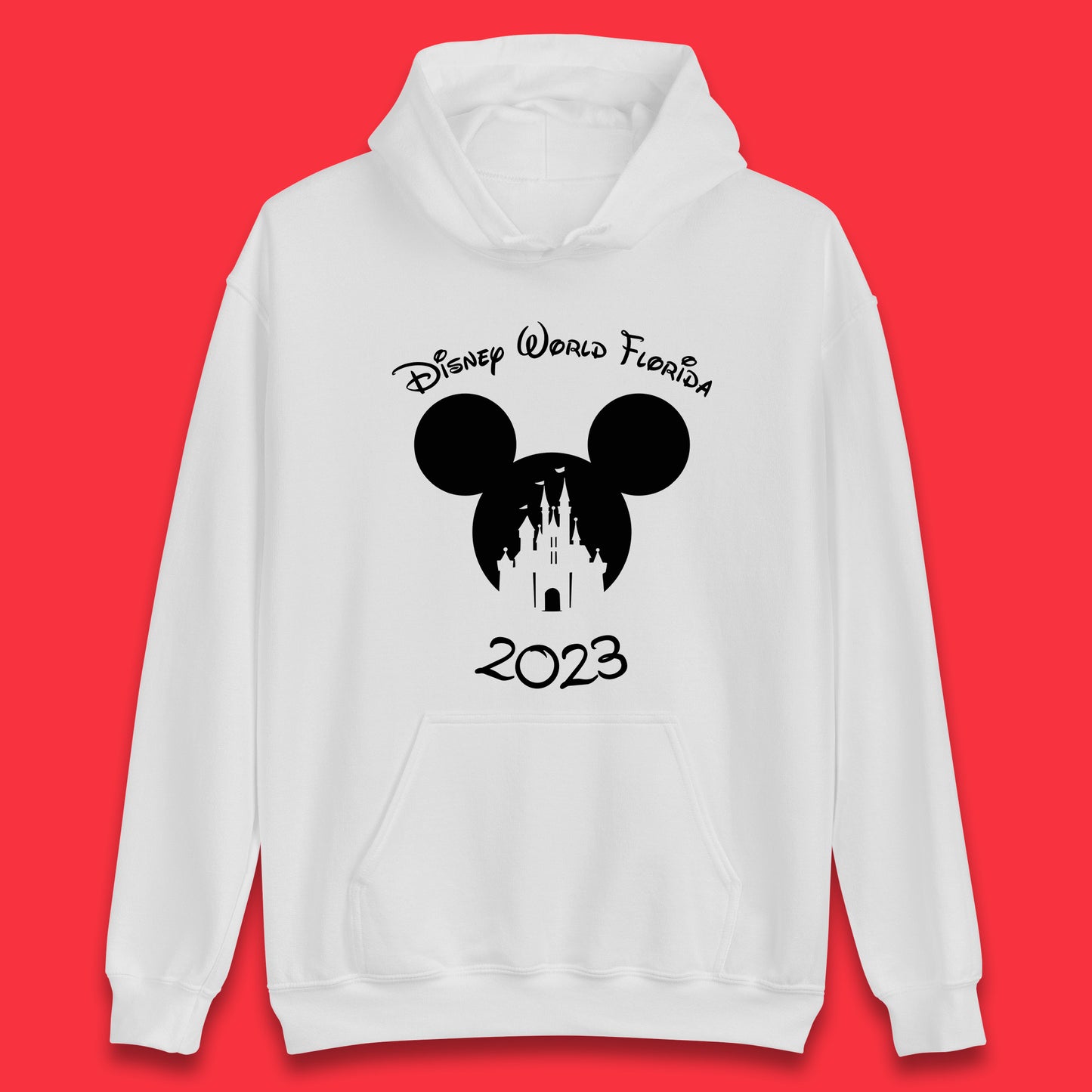 Disney World Florida 2023 Mickey Mouse Minnie Mouse Cartoon Magical Kingdom Disney Castle Disneyland Vacation Trip Unisex Hoodie