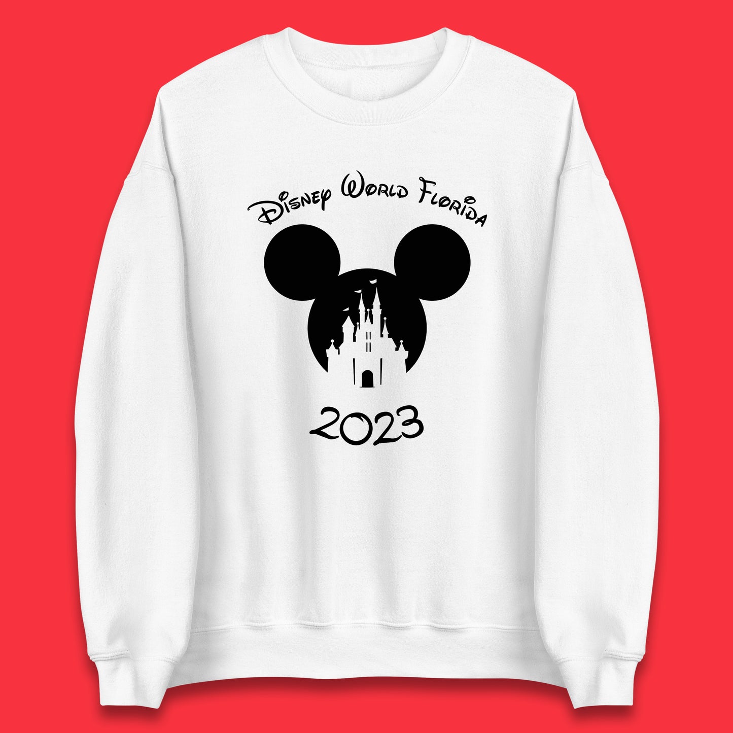 Disney World Florida 2023 Mickey Mouse Minnie Mouse Cartoon Magical Kingdom Disney Castle Disneyland Vacation Trip Unisex Sweatshirt