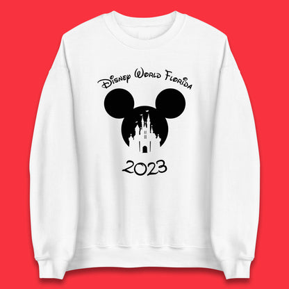 Disney World Florida 2023 Mickey Mouse Minnie Mouse Cartoon Magical Kingdom Disney Castle Disneyland Vacation Trip Unisex Sweatshirt