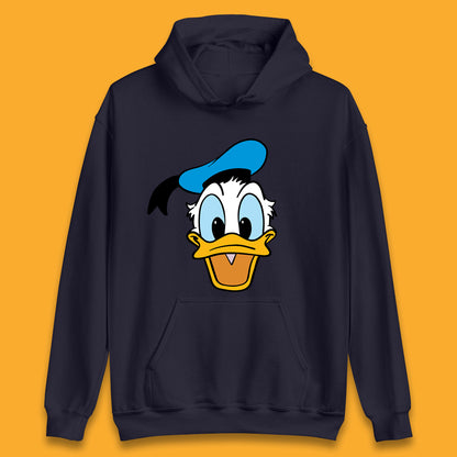 Donald Duck And Daisy Duck Face Cartoon Characters Disneyland Vacation Trip Disney World Unisex Hoodie