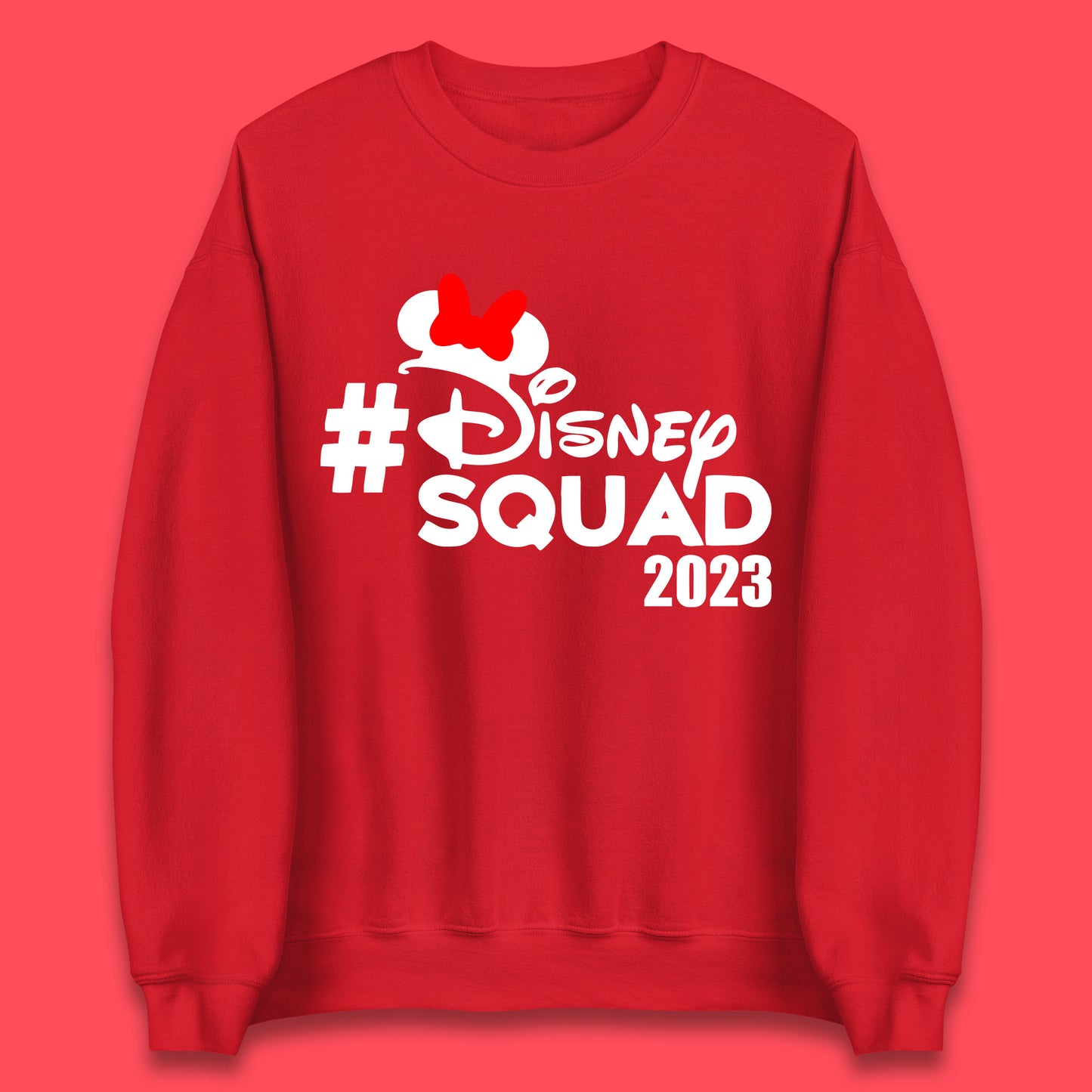 Disney Squad 2023 Mickey Mouse Minnie Mouse Cartoon Festive Disneyland Trip Vacations Unisex Sweatshirt