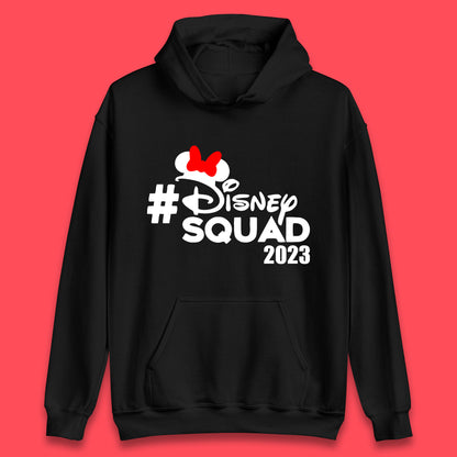 Disney Squad 2023 Mickey Mouse Minnie Mouse Cartoon Festive Disneyland Trip Vacations Unisex Hoodie