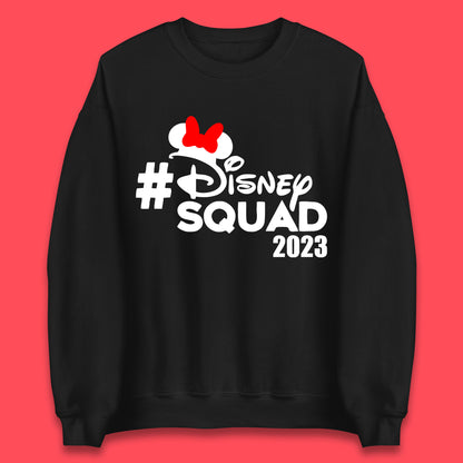 Disney Squad 2023 Mickey Mouse Minnie Mouse Cartoon Festive Disneyland Trip Vacations Unisex Sweatshirt