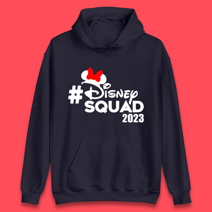 Disney Squad 2023 Mickey Mouse Minnie Mouse Cartoon Festive Disneyland Trip Vacations Unisex Hoodie