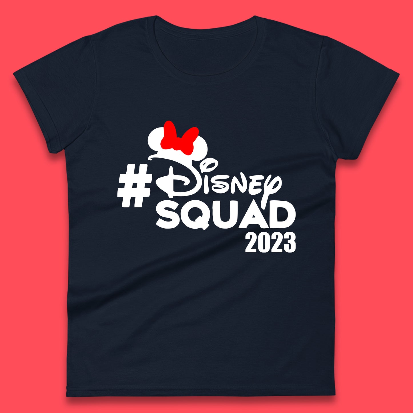 Disney Squad 2023 Mickey Mouse Minnie Mouse Cartoon Festive Disneyland Trip Vacations Womens Tee Top