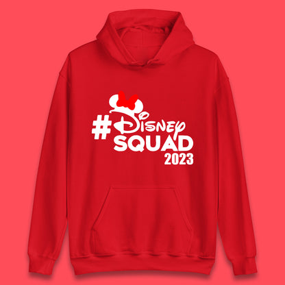 Disney Squad 2023 Mickey Mouse Minnie Mouse Cartoon Festive Disneyland Trip Vacations Unisex Hoodie