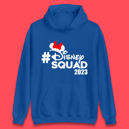 Disney Squad 2023 Mickey Mouse Minnie Mouse Cartoon Festive Disneyland Trip Vacations Unisex Hoodie