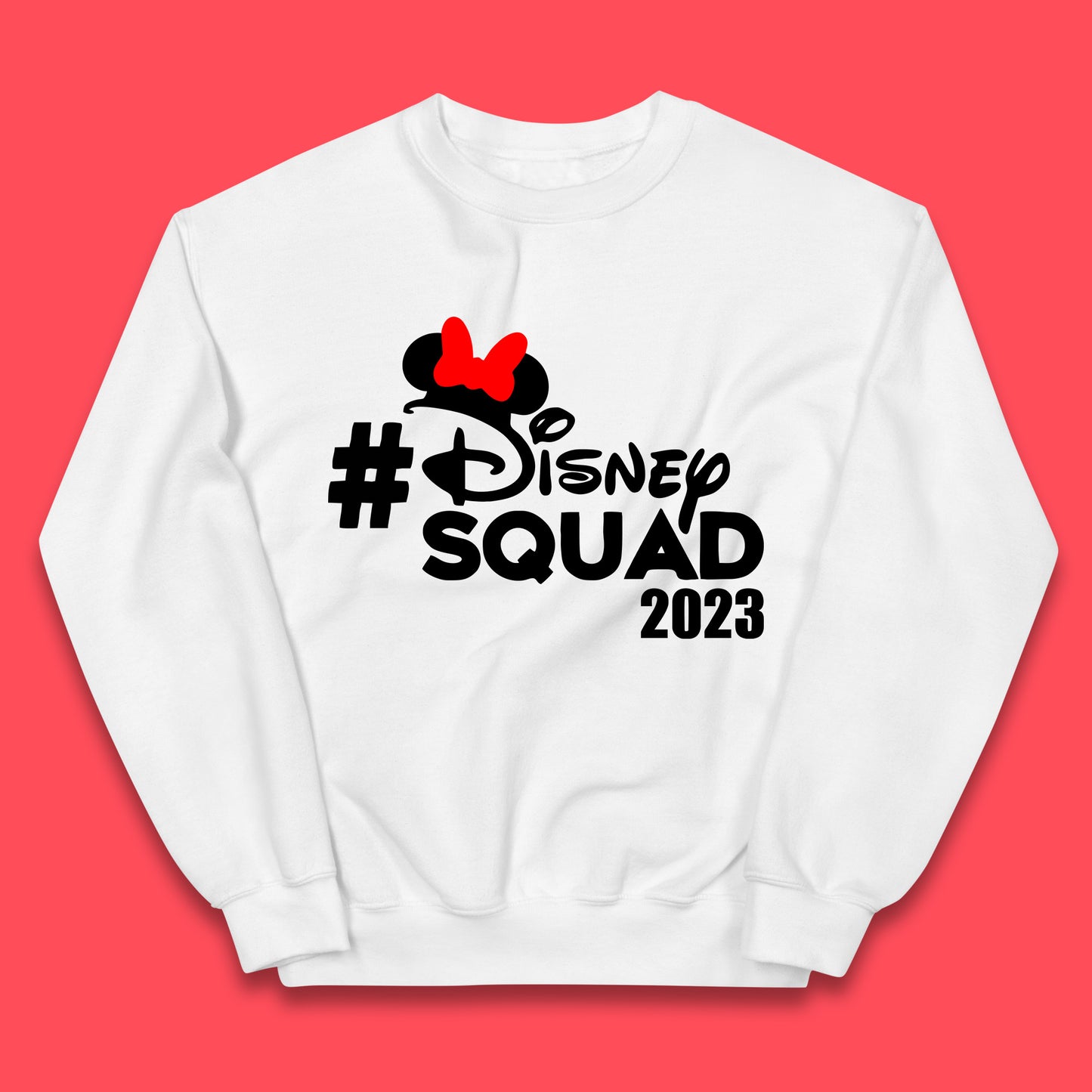 Disney Squad 2023 Mickey Mouse Minnie Mouse Cartoon Festive Disneyland Trip Vacations Kids Jumper