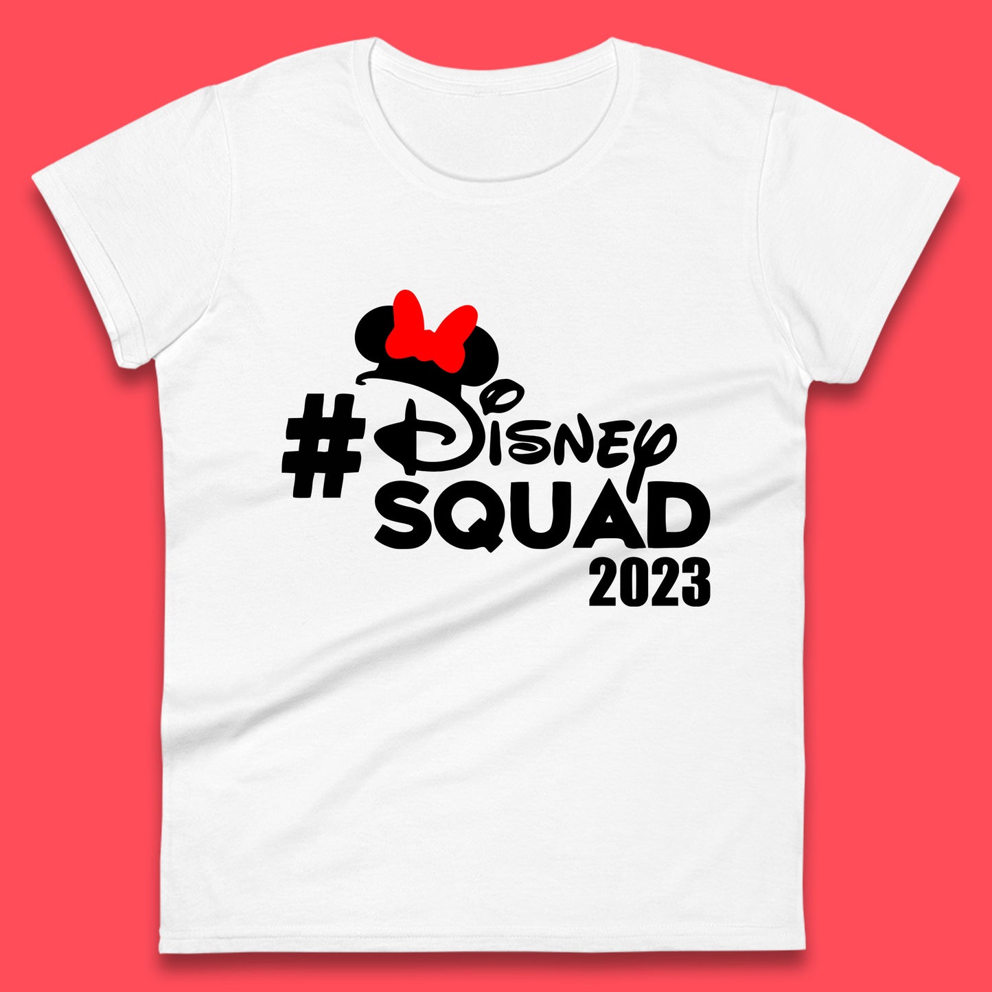 Disney Squad 2023 Mickey Mouse Minnie Mouse Cartoon Festive Disneyland Trip Vacations Womens Tee Top