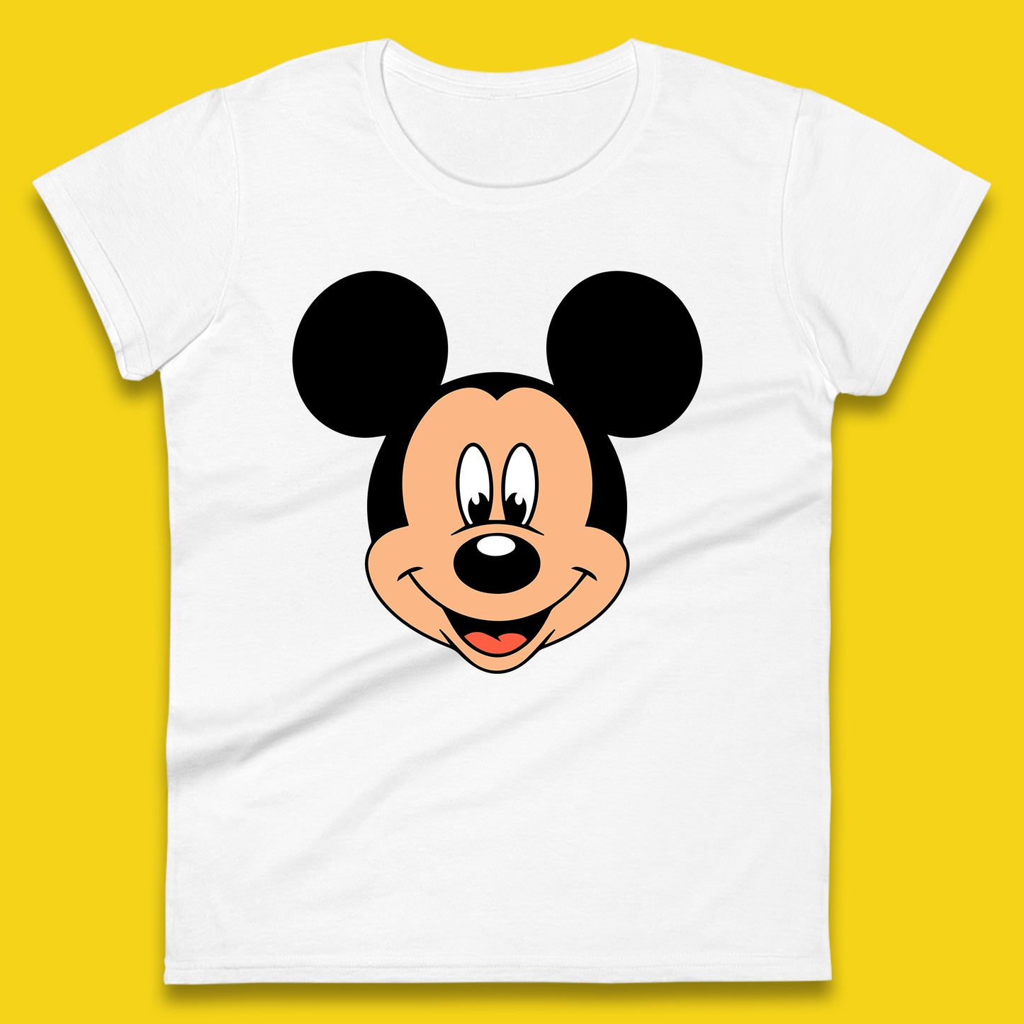 Disney Mickey Mouse Minnie Mouse Face Cartoon Character Disneyland Vacation Trip Disney World Womens Tee Top