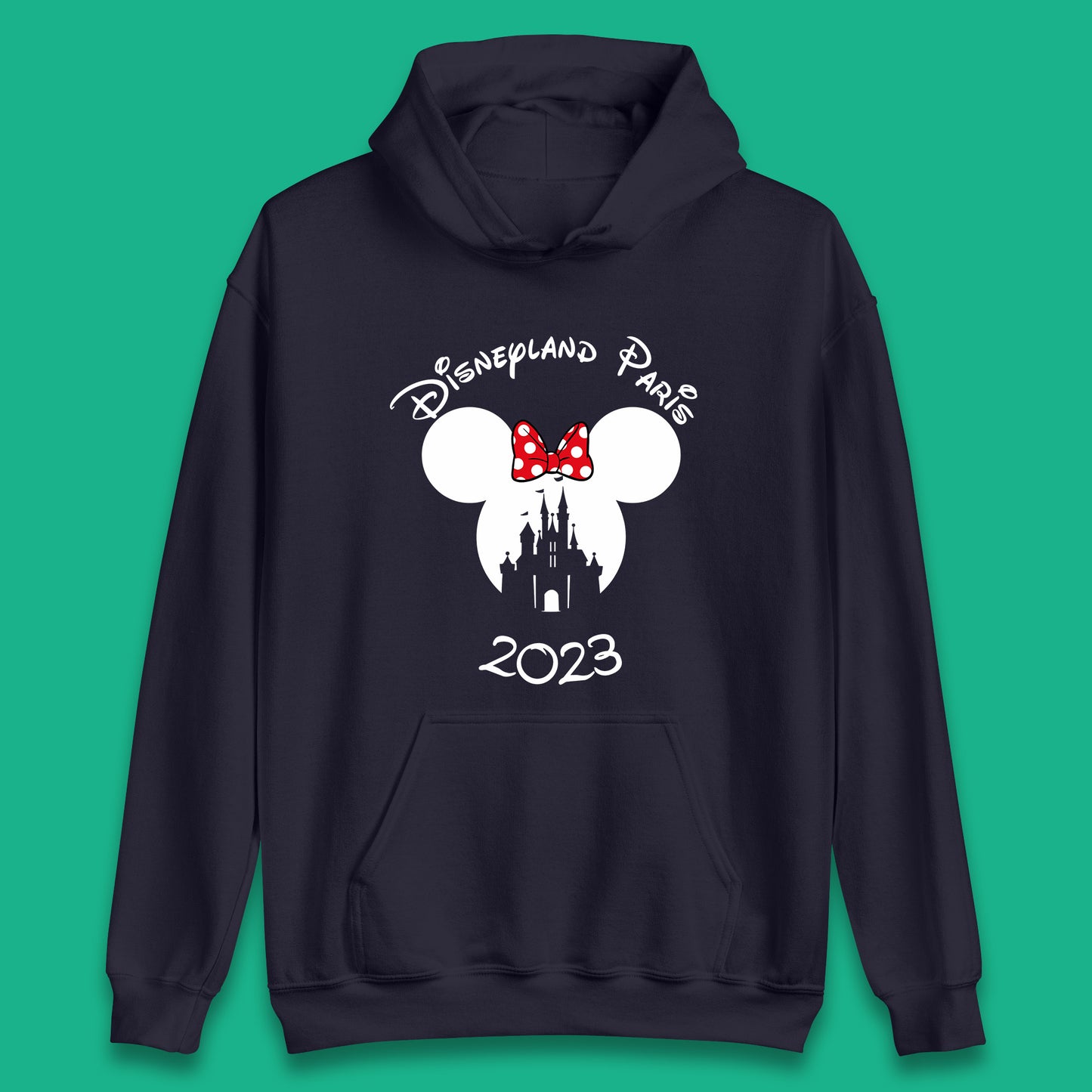 Disney Land Paris 2023 Mickey Mouse Minnie Mouse Cartoon Magical Kingdom Disney Castle Disneyland Vacation Trip Unisex Hoodie