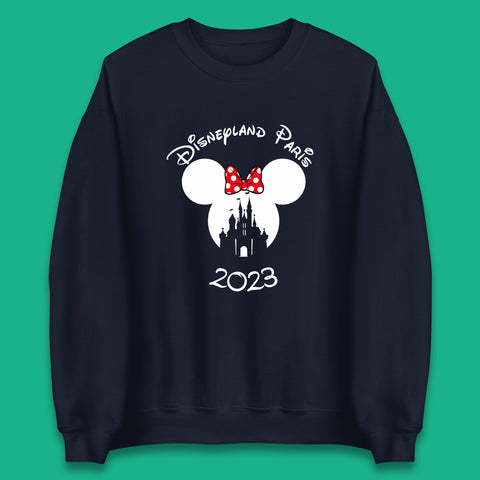 Disney Land Paris 2023 Mickey Mouse Minnie Mouse Cartoon Magical Kingdom Disney Castle Disneyland Vacation Trip Unisex Sweatshirt