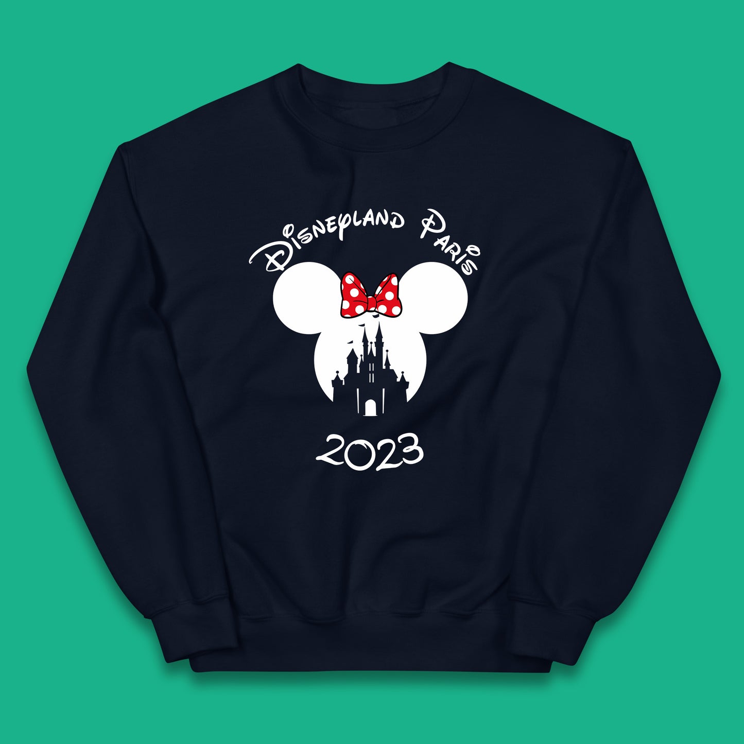 Disney Land Paris 2023 Mickey Mouse Minnie Mouse Cartoon Magical Kingdom Disney Castle Disneyland Vacation Trip Kids Jumper