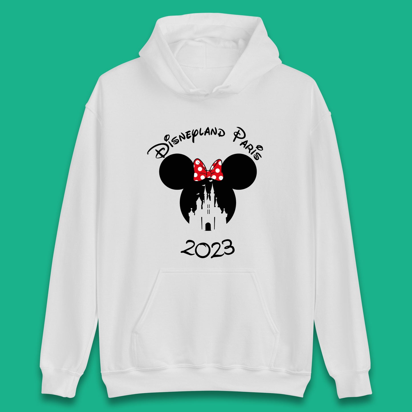 Disney Land Paris 2023 Mickey Mouse Minnie Mouse Cartoon Magical Kingdom Disney Castle Disneyland Vacation Trip Unisex Hoodie