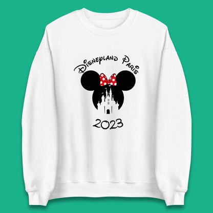 Disney Land Paris 2023 Mickey Mouse Minnie Mouse Cartoon Magical Kingdom Disney Castle Disneyland Vacation Trip Unisex Sweatshirt