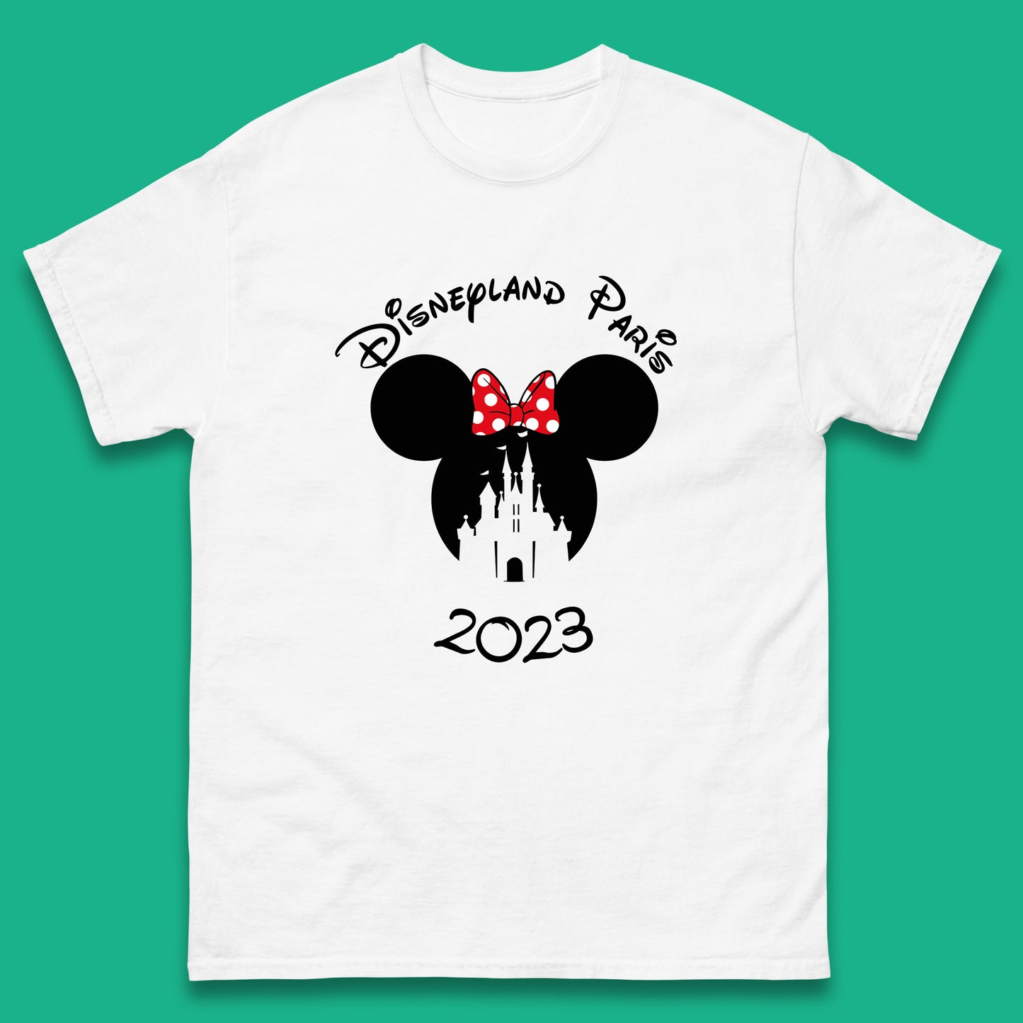 Disney Land Paris 2023 Mickey Mouse Minnie Mouse Cartoon Magical Kingdom Disney Castle Disneyland Vacation Trip Mens Tee Top