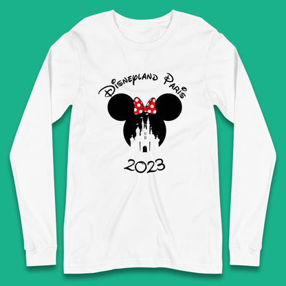 Disney Land Paris 2023 Mickey Mouse Minnie Mouse Cartoon Magical Kingdom Disney Castle Disneyland Vacation Trip Long Sleeve T Shirt