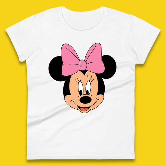 Disney Mickey Mouse Minnie Mouse Face Cartoon Character Disneyland Vacation Trip Disney World Womens Tee Top