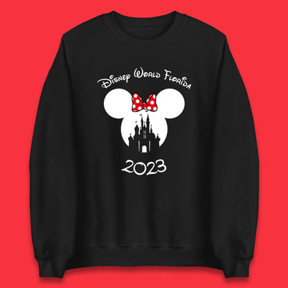 Disney World Florida 2023 Mickey Mouse Minnie Mouse Cartoon Magical Kingdom Disney Castle Disneyland Vacation Trip Unisex Sweatshirt