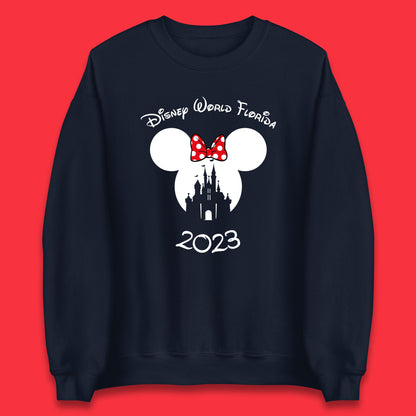 Disney World Florida 2023 Mickey Mouse Minnie Mouse Cartoon Magical Kingdom Disney Castle Disneyland Vacation Trip Unisex Sweatshirt