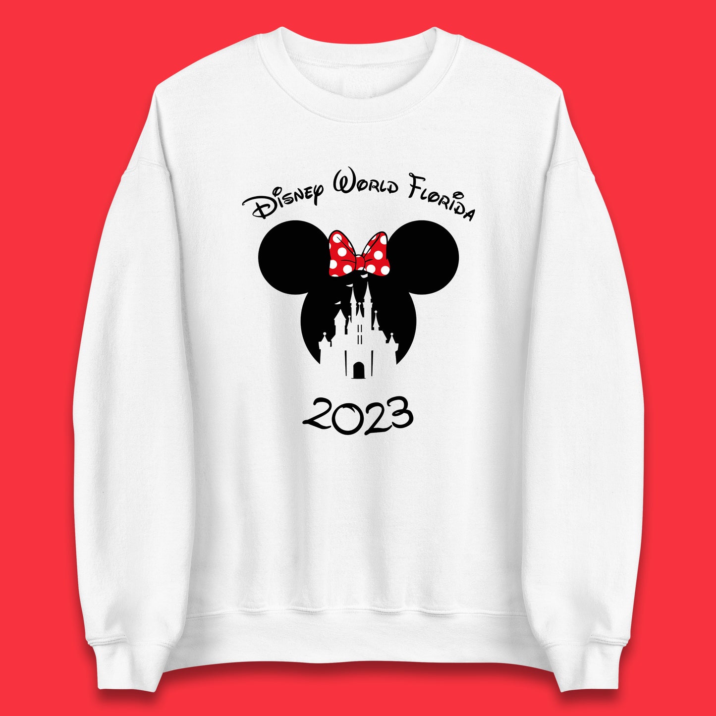 Disney World Florida 2023 Mickey Mouse Minnie Mouse Cartoon Magical Kingdom Disney Castle Disneyland Vacation Trip Unisex Sweatshirt