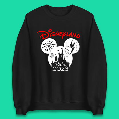 Disney Land Paris 2023 Disney Castle Mickey Mouse Minnie Mouse Cartoon Magical Kingdom Disneyland Vacation Trip Unisex Sweatshirt