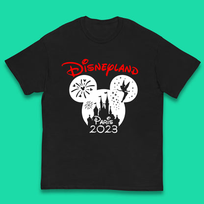 Disney Land Paris 2023 Disney Castle Mickey Mouse Minnie Mouse Cartoon Magical Kingdom Disneyland Vacation Trip Kids T Shirt