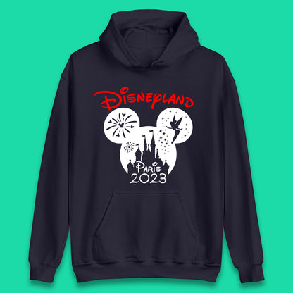 Disney Land Paris 2023 Disney Castle Mickey Mouse Minnie Mouse Cartoon Magical Kingdom Disneyland Vacation Trip Unisex Hoodie