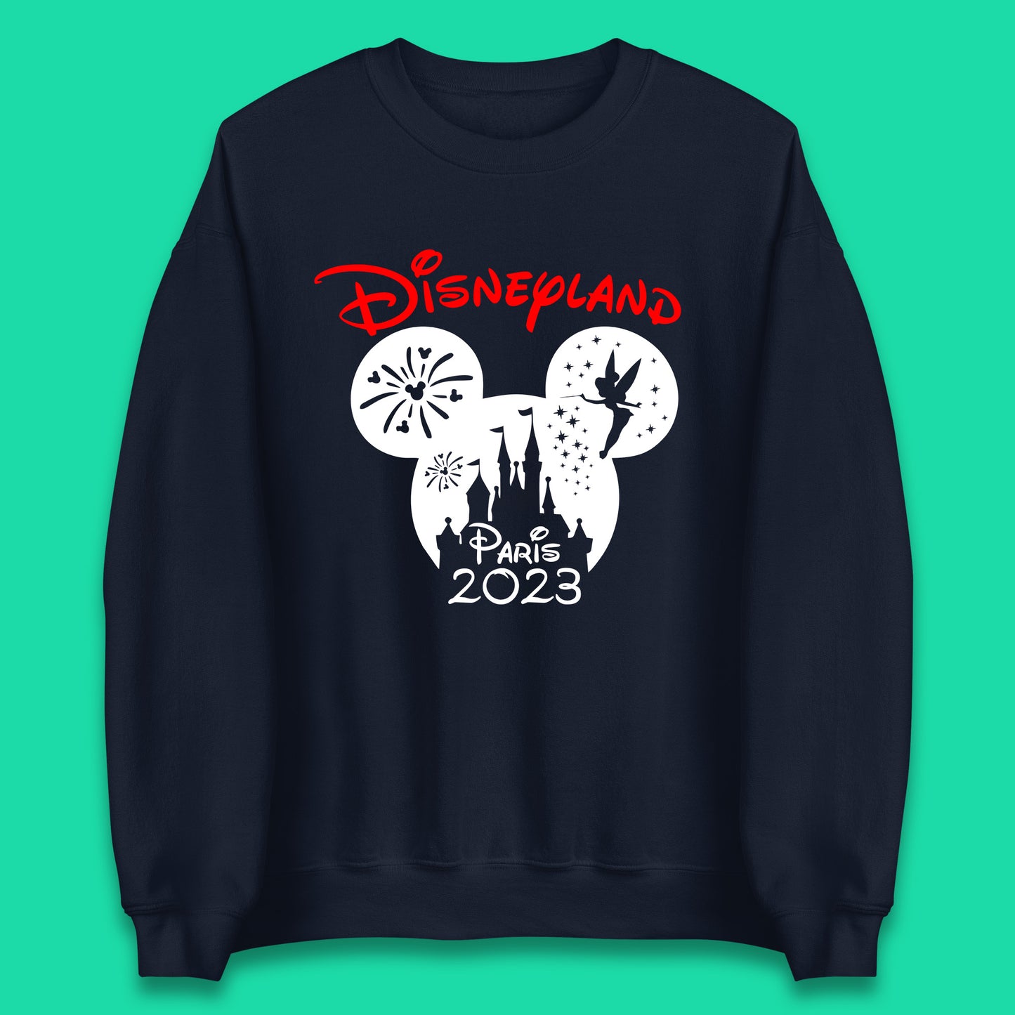 Disney Land Paris 2023 Disney Castle Mickey Mouse Minnie Mouse Cartoon Magical Kingdom Disneyland Vacation Trip Unisex Sweatshirt