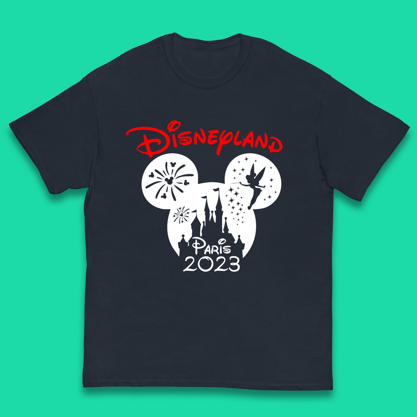 Disney Land Paris 2023 Disney Castle Mickey Mouse Minnie Mouse Cartoon Magical Kingdom Disneyland Vacation Trip Kids T Shirt