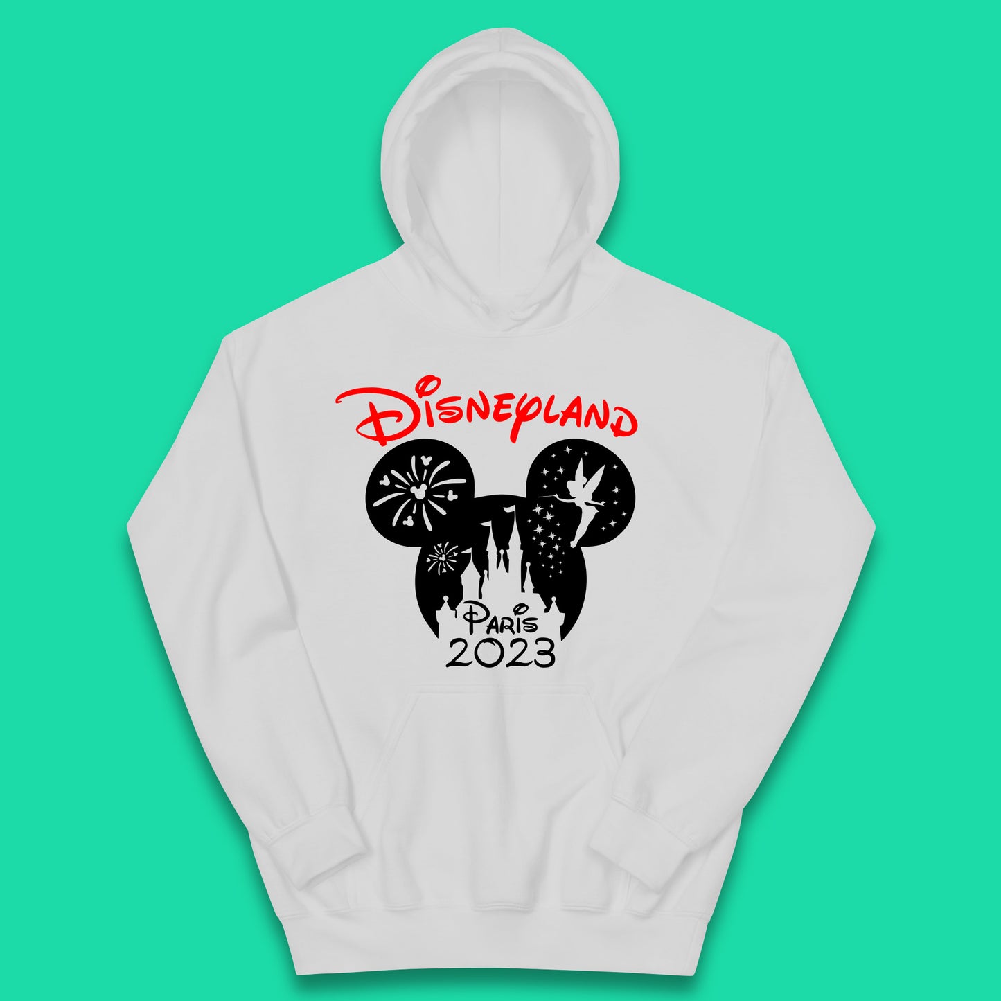 Disney Land Paris 2023 Disney Castle Mickey Mouse Minnie Mouse Cartoon Magical Kingdom Disneyland Vacation Trip Kids Hoodie