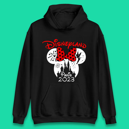 Disney Land Paris 2023 Disney Castle Mickey Mouse Minnie Mouse Cartoon Magical Kingdom Disneyland Vacation Trip Unisex Hoodie