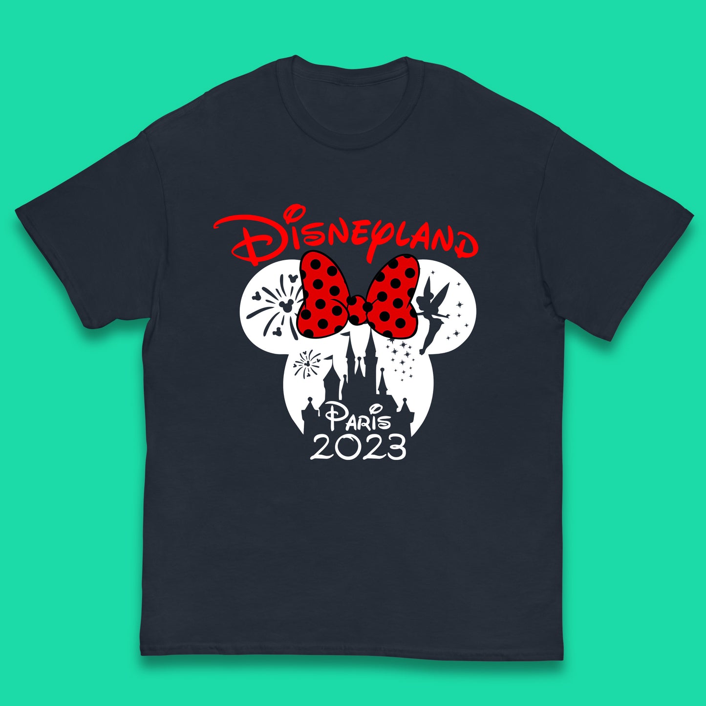 Disney Land Paris 2023 Disney Castle Mickey Mouse Minnie Mouse Cartoon Magical Kingdom Disneyland Vacation Trip Kids T Shirt