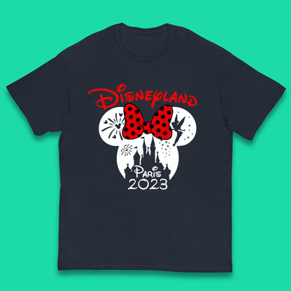 Disney Land Paris 2023 Disney Castle Mickey Mouse Minnie Mouse Cartoon Magical Kingdom Disneyland Vacation Trip Kids T Shirt