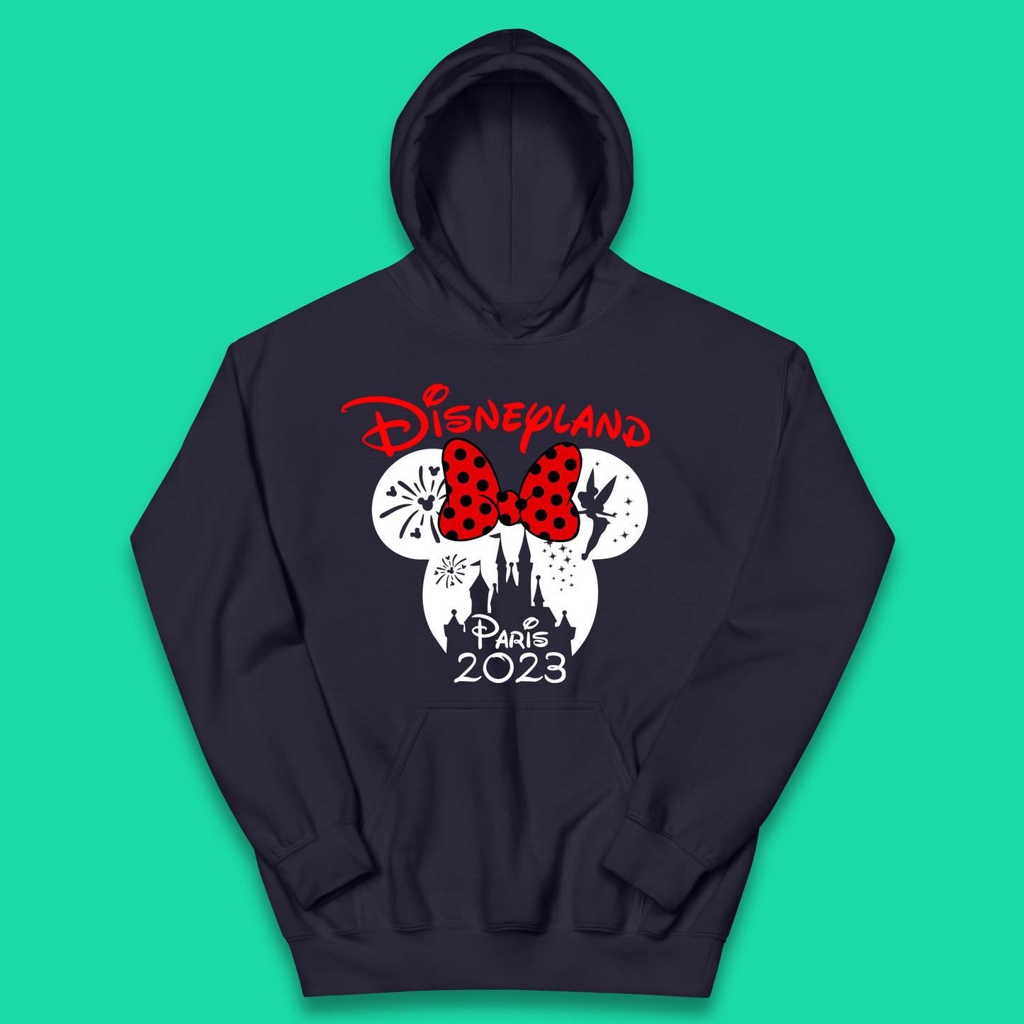 Disney Land Paris 2023 Disney Castle Mickey Mouse Minnie Mouse Cartoon Magical Kingdom Disneyland Vacation Trip Kids Hoodie