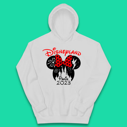 Disney Land Paris 2023 Disney Castle Mickey Mouse Minnie Mouse Cartoon Magical Kingdom Disneyland Vacation Trip Kids Hoodie